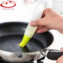Pinceau à huile de miel en Silicone, 1 pièces 2 différents, assaisonnement avec bouteille d'huile pour Barbecue, cuisson de crêpes, outils de BBQ, bouteille de rangement