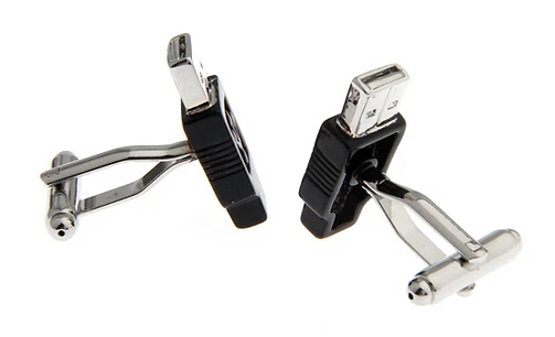 Мужские USB запонки медный материал черный цвет