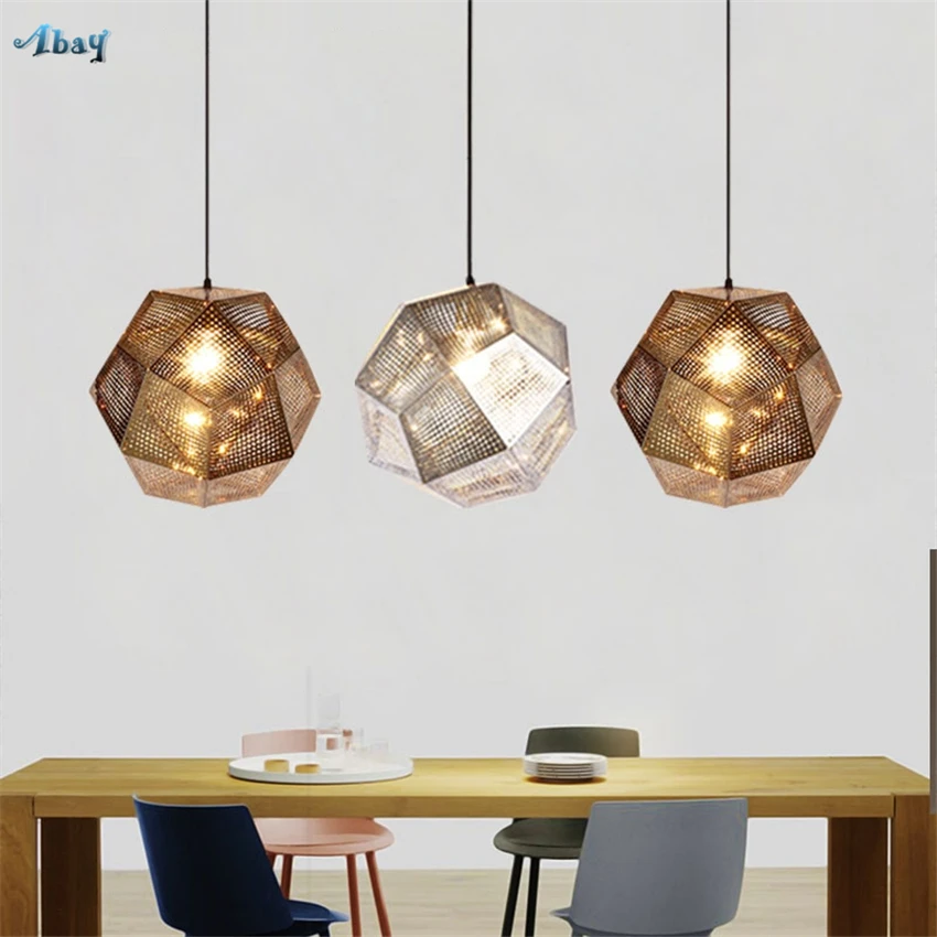 

Post-modern Diamond TOM DIXON Pendant Light Bedroom Study Living Dining Room Droplight Stainless Steel Lamps Hanging Fixtures