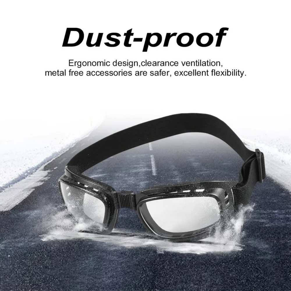 

Foldable Vintage Motorcycle Glasses Windproof Goggles Ski Snowboard Glasses Off Road Racing Eyewear Dustproof Goggles