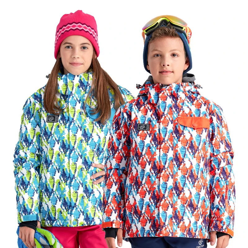 

Tectop Outdoor Kids Skiing Jackets Windproof Breathable Thicken Warm Children Boys Girls Ski Cotton-padded Jackets Snow Coats