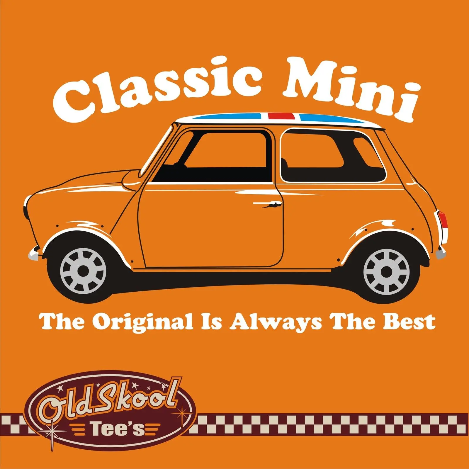 Мужские классические футболки Mini 1000 Cooper 60's ретро футболка с машинкой рубашка