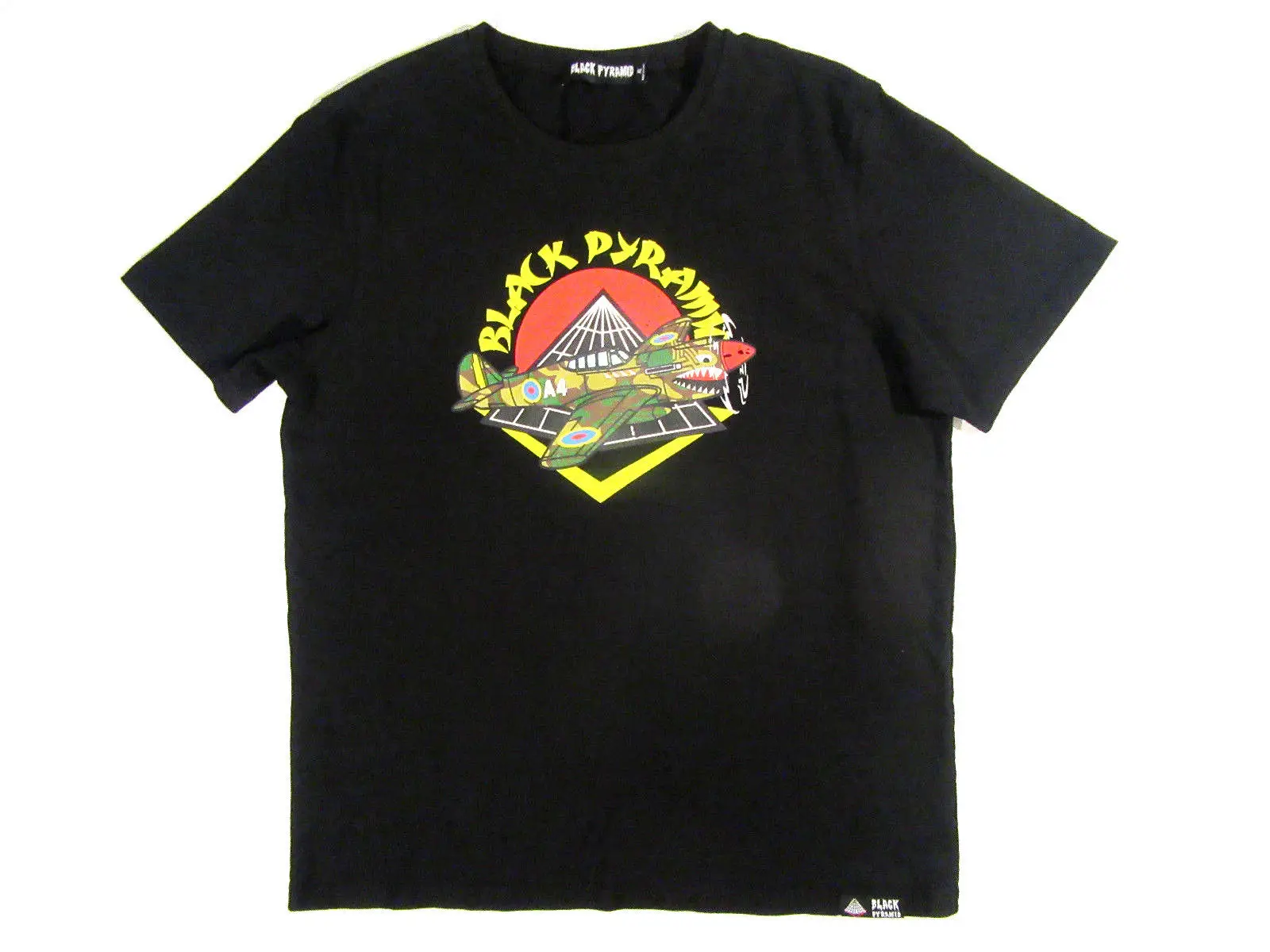 

Black Pyramid Chris Brown Brand Apparel A4 Bomber Plane T Shirt sz 3XL Black