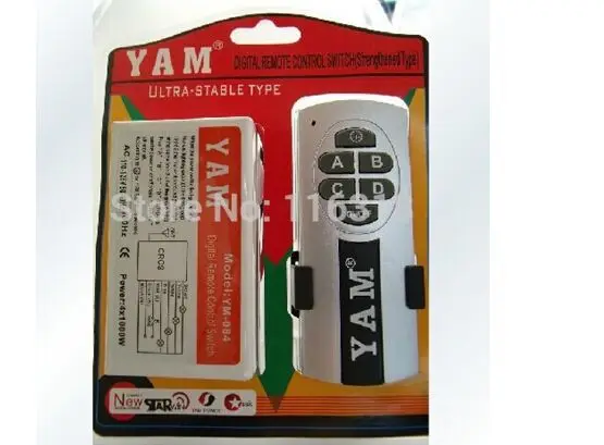 

AC 110C 4 Channels 4 way 5 Section Remote Control Switch Crystal Light Ceiling Wireless Digital Remote Control Wall Switch