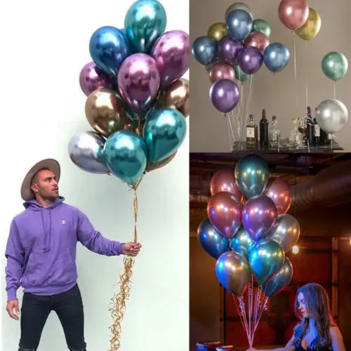 Globo de cumpleaños de fiesta bodas de látex de perlas coloridas de 100 piezas