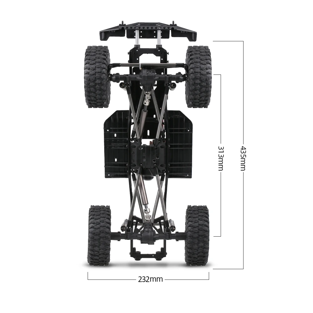 AUSTAR 313 мм Колесная база Шасси Рама с 540 35 т щеткой мотор для 1/10 AXIAL SCX10 II 90046 90047 RC Гусеничный альпинистский Автомобиль DIY