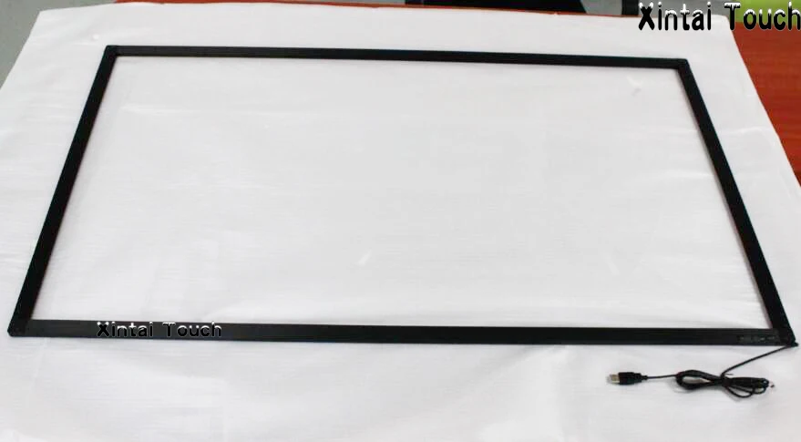 

Free Shipping! 2PCS 60" driver free IR Touch Screen Panel/Frame, Truly 10 points USB Touch Screen Overlay kit