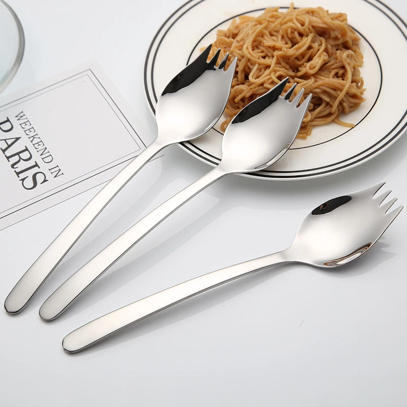 304 stainless steel salad fork spoon dual purpose fork spoon hotel restaurant supplies wholesale