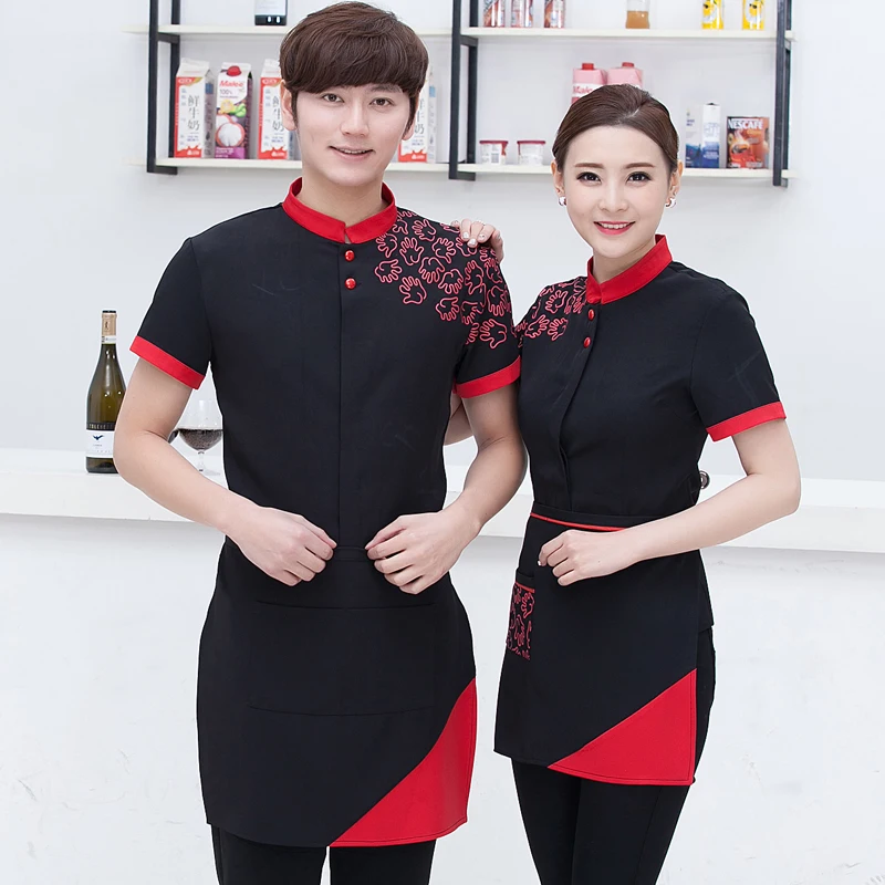 Hotel Uniform Summer Female Restaurant Cafe Shop Work Clothes Hot Pot