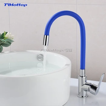 

Frap Silica Gel Nose Any Direction Rotating Kitchen Faucet Cold Water Single Handle