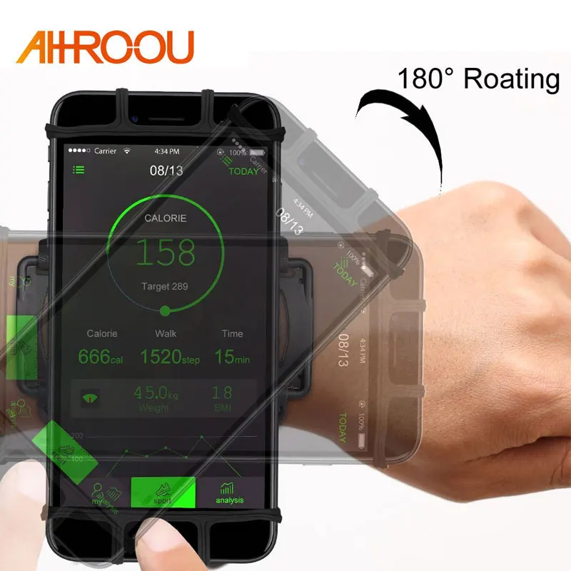 

AHHROOU Sports Armband Case for iPhone X 8 7 8 Plus 7 Plus Universal Wrist Running Sport Arm Band Bag for 4-6 inch Phone Devices