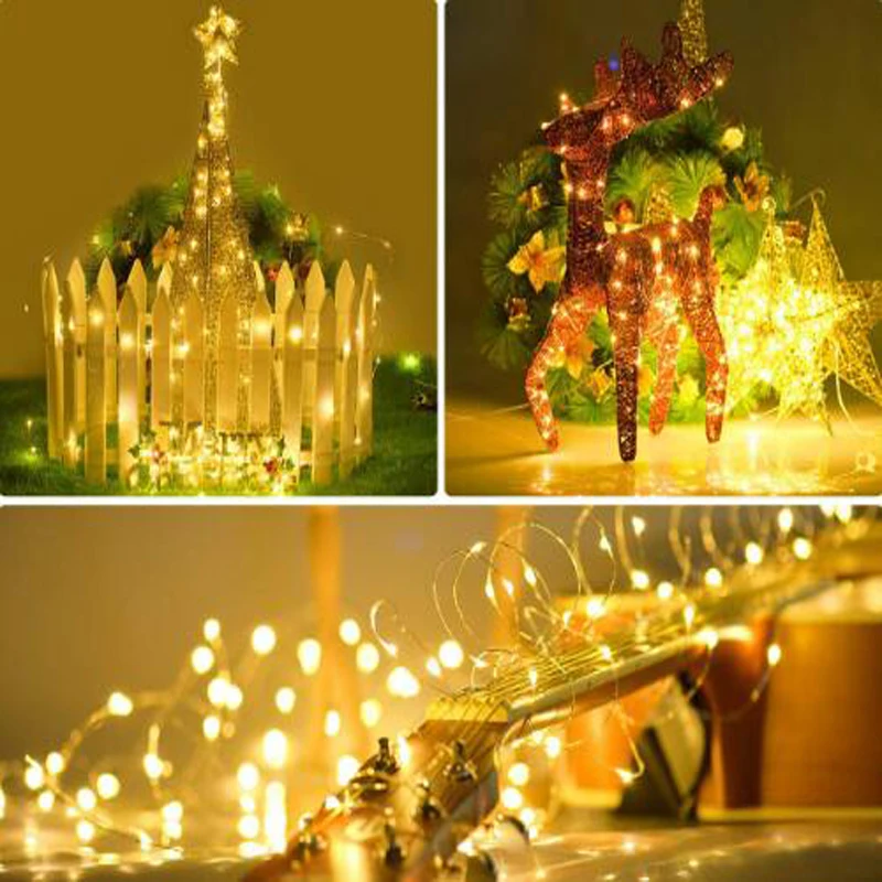 Solar Light String Outdoor Waterproof Solar Powered Copper Wire LED String Lights Fairy Light for Christmas Garden Holiday Decoration (9)