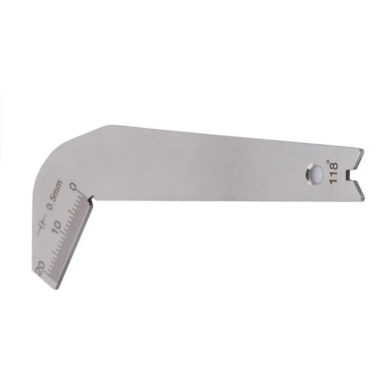 1Pc Angle Gauge 87.5x34.5x1.3mm  Stainless Steel Drill Bit Angle Gauge Edge Dimension Gage Sharpening Tool