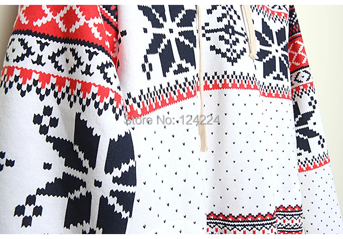 Бесплатная доставка 2015 женщин толстовка рождество Sportwear Harajuku снежинка