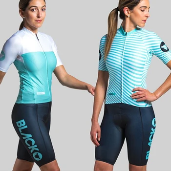 

Team black sheep cycling set women Short sleeve cycling jersey and gel pad bib shorts MTB racing clothing suit licra ciclismo
