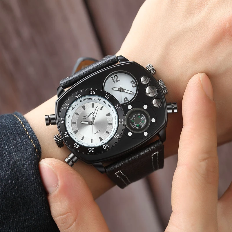 2020 New Man Watch Luxury Brand Oulm Watches Men Sports Watches Super Big Men Watches Quartz horloges mannen relogio masculino|Quartz Watches| AliExpress