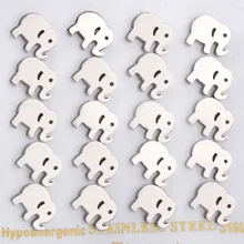 10 пар/лот Серебряный слон узор маленькие серьги-гвоздики Earring-112701S