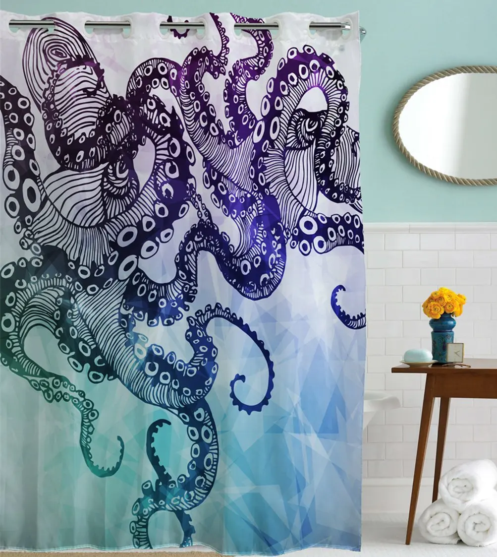 Online Buy Wholesale Hookless Shower Curtains From China Hookless - Goodbath Hookless Shower Curtain Ocean Kraken Octopus Hipster Pattern Moldfree And Waterproof Fabric Bathroom online buy wholesale hookless shower curtains from china hookless - goodbath hookless shower curtain ocean kraken octopus hipster pattern moldfree and waterproof fabric bathroom