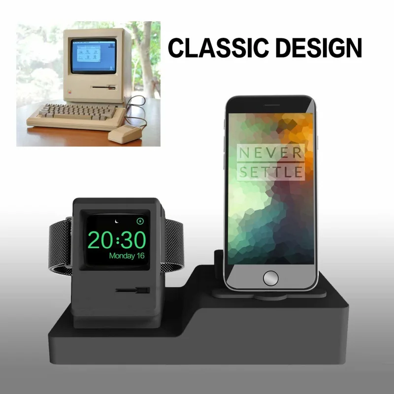 

3 in 1 For Apple watch 4 3 2 For Airpods For iPhone X XS XR 8 8 Plus 7 6 Silicone fast charger Charging Stand Dock Station board