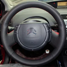 Чехол для Citroen C4 C-Triomphe C-QUATRE Автомобилей руль обложка Из Натуральной кожи Анти-sliip стайлинга Автомобилей обложка DIY ручной швейные