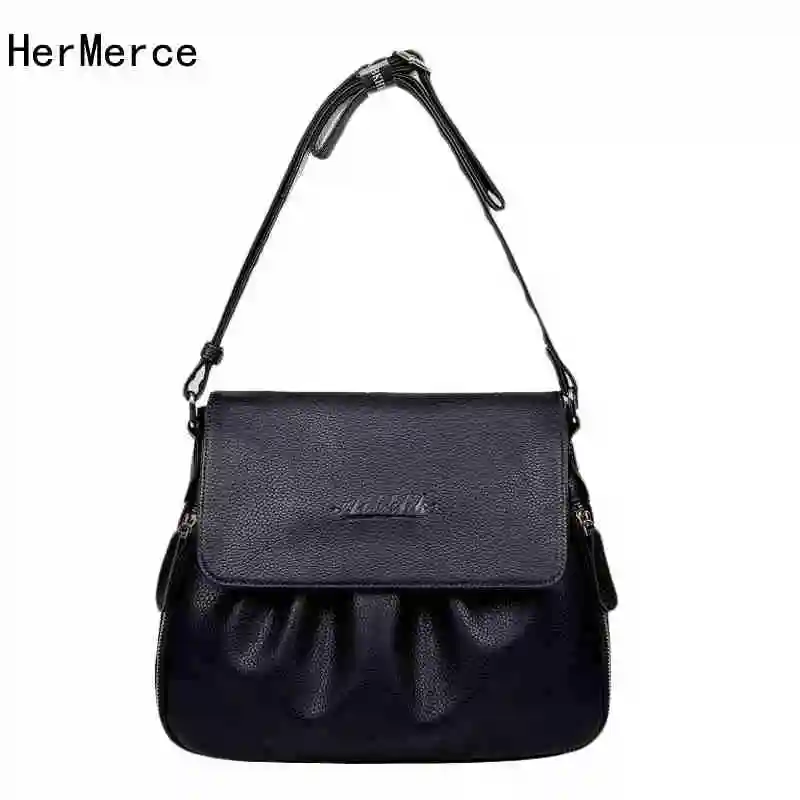 Hermerce Genuine Leather Bags For Women Famous Brand Top-Handle Bag Handbag Black Bolsos Mujer De Marca Famosa 2018 Sac A Main 2