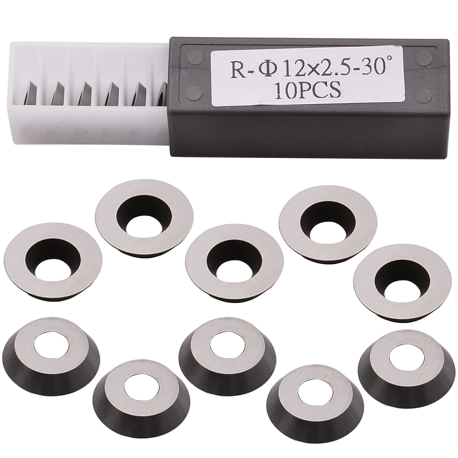 10pcs High Strength Round Carbide Cutter Insert 1/2" 12x2.5mm Fits For Ci3 Wood Turning Tools