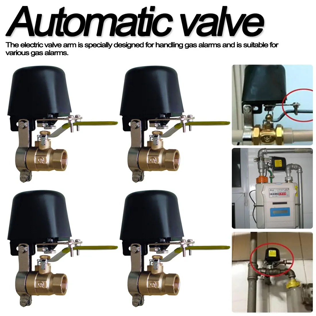 DC8V-DC16V Автоматический манипулятор запорный клапан для сигнализации отключение газа водопровод устройство безопасности для кухни и ванной комнаты