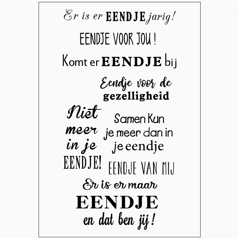 

Dutch Word Transparent Clear Stamps DIY Silicone Seals Scrapbooking Card Making Photo Album Decoration