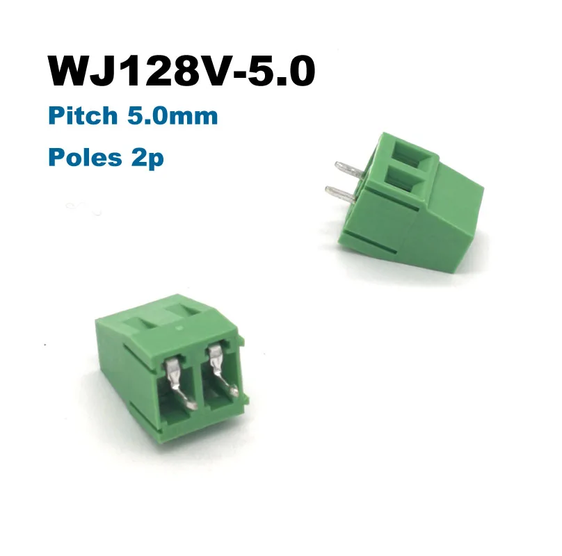 5 шт. шаг 0/7 мм Винт PCB клеммный блок соединители morsettiera прямой контакт 2/3P WJ128V