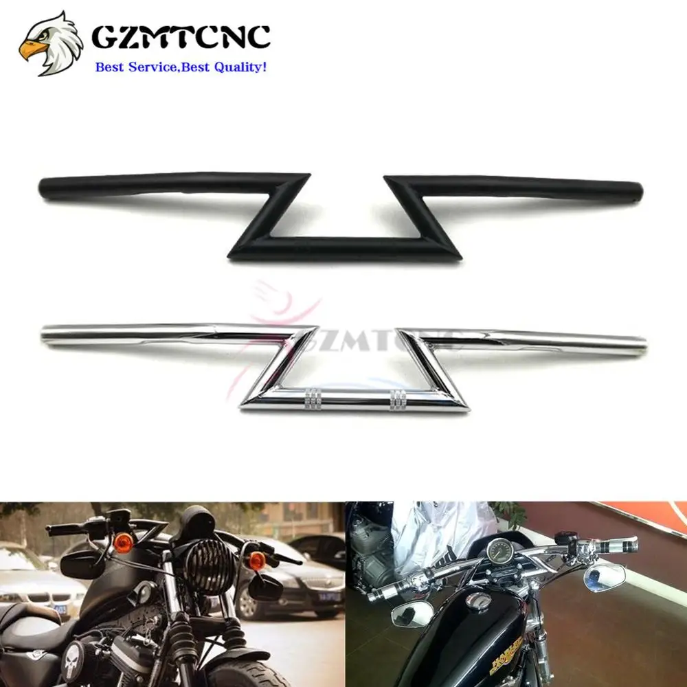 1" 25MM Drag Handlebars Handle Z Bars for Kawasaki Honda Yamaha Suzuki