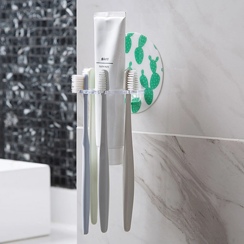 Дом ванная комната легко зубная щетка всасывающий держатель стеллаж монтируемый на стену вешалка держатели зубной пасты