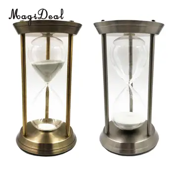 

Home Decor Metal Frame Rotating Sandglass Hourglass Sand Clock Kitchen Cooking Baking Timers Games Countdown 30/60 Minutes
