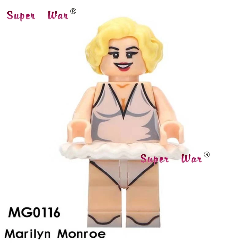 

Single Celebrity series Marilyn Monroe Donald Trump Aron Halloween building blocks bricks toys for children