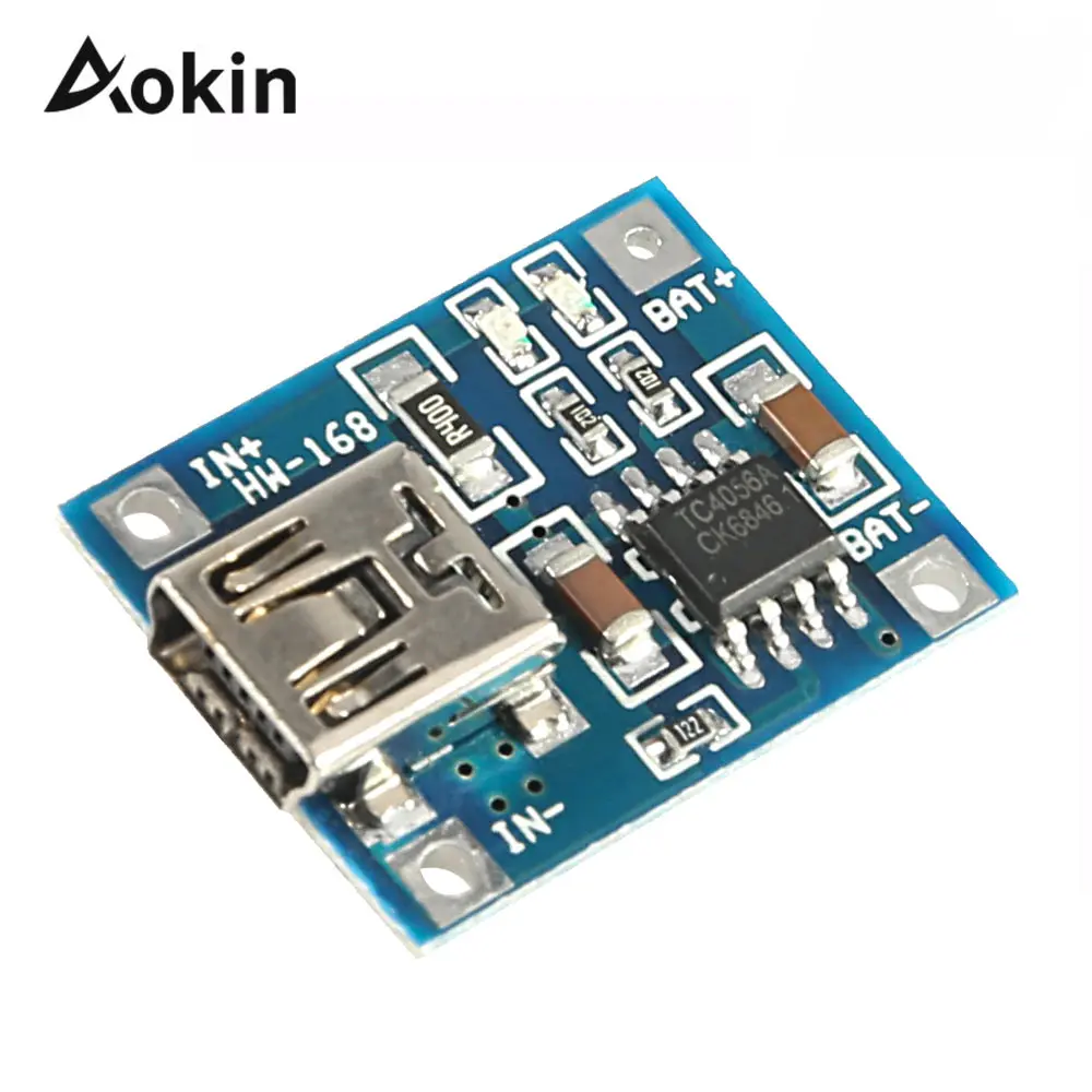 

TP4506 Lithium Battery Charger Module MINI USB 5V 1A TP4056 Charging Board With Protection Dual Functions 1A TC4056