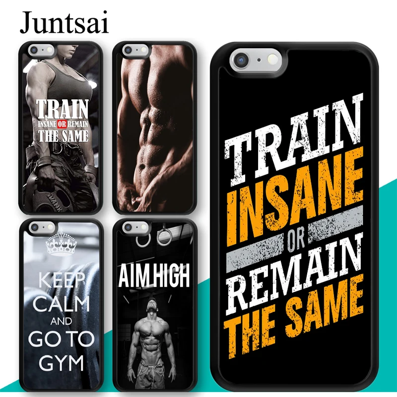 

Juntsai Bodybuilding Gym Fitness Workout For iPhone XS MAX XR X Case TPU Back Shell For iPhone 6 6s 7 8 Plus 5 5s SE Phone Cover