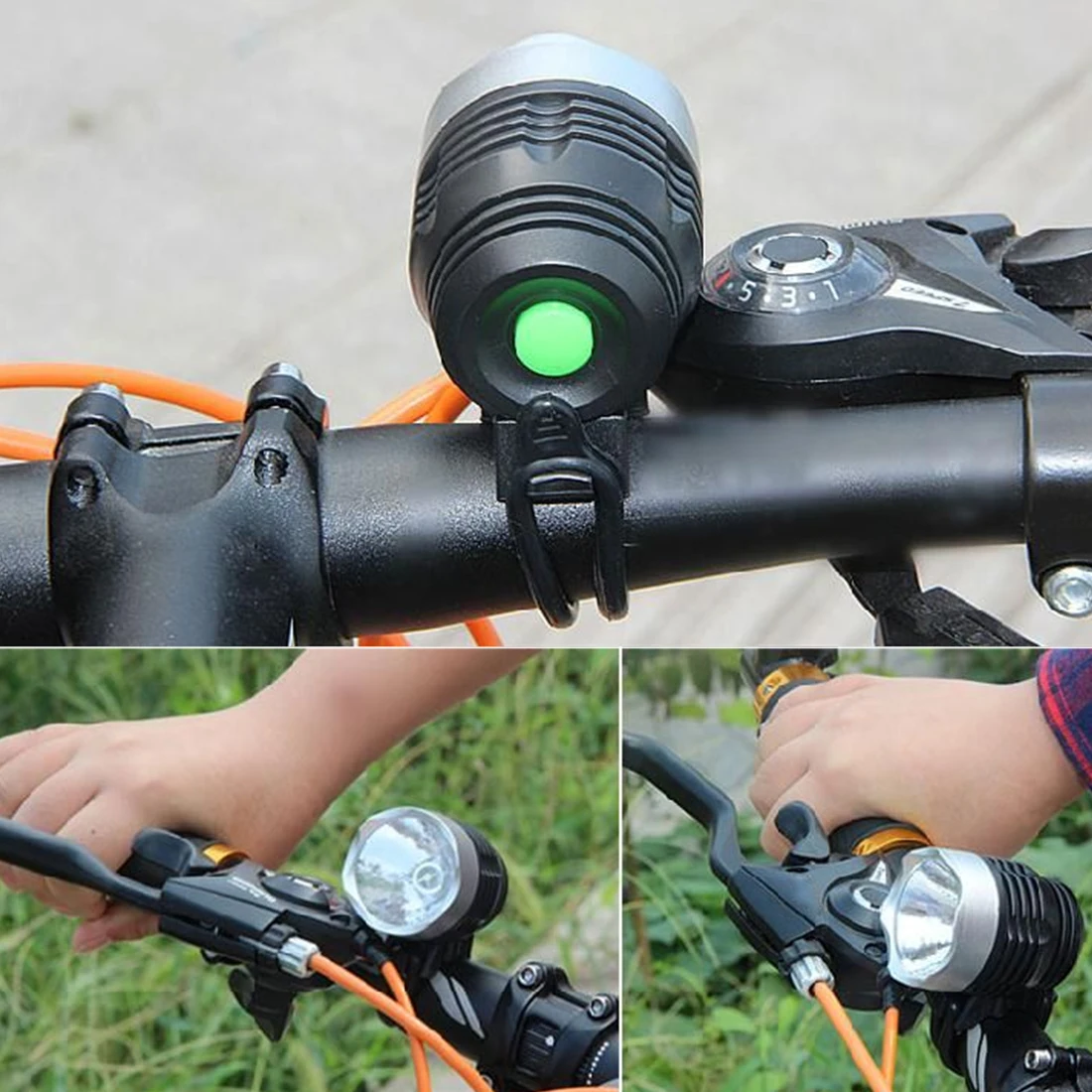 Clearance Night Danger Warning Bicycle Light Bicycle accessories set charging LED bicycle headlights usb glare 3