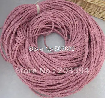 

s5303 Wholesale 100meters Pink Braided cord Beading Cord Finding 3MM