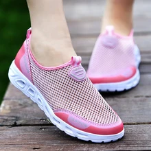 Летняя женская обувь дышащая Для женщин сети Обувь вырез повседневная обувь плоская подошва стопы бездельничали плоский ходьбы Мода