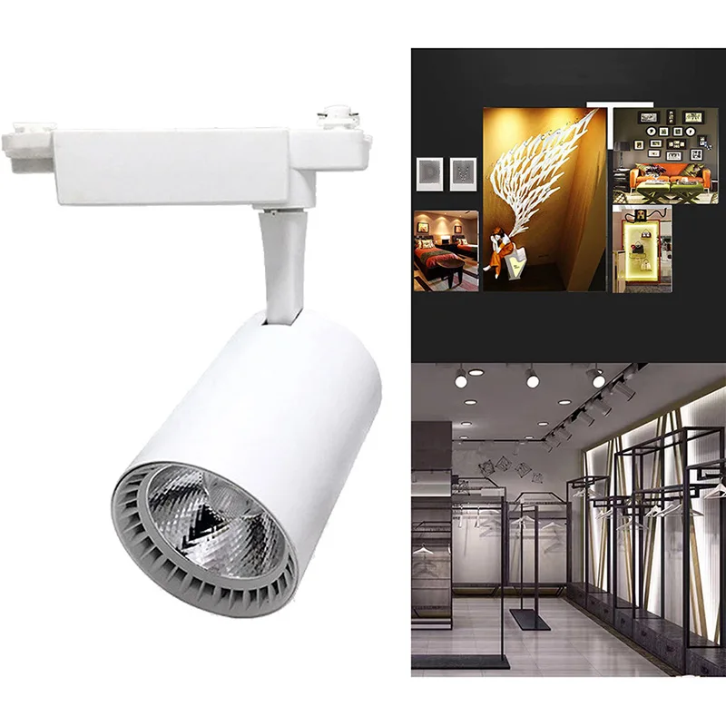 

AC 180-260V 5W/10W/20W COB LED Track Light Led Rail Lamp Spotlights Ceiling Light Lighting Fixture for Shop Store --M25