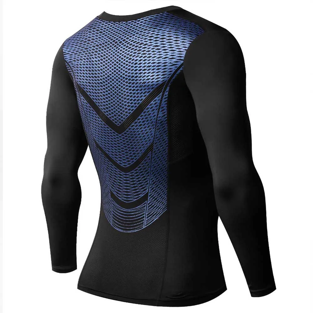 Men Pro Quick Dry Workout Gymming Top Long Tee Sporting Runs Yogaing Compress Fitness Clothes
