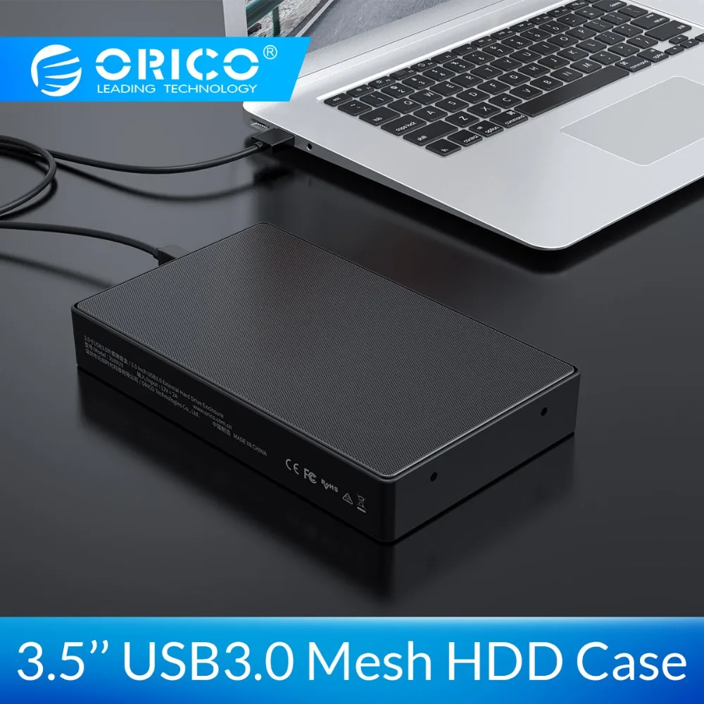 

ORICO 3.5" SATA to USB 3.0 HDD Case Full Mesh HDD Hard Disk Drive External Support 12TB Max for SSD Disk for SSD Disk HDD Box