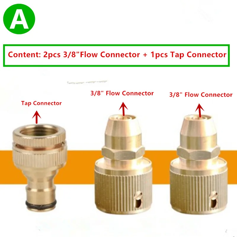 1/"& 3/4" латунный водопроводный Соединитель с расходным соединителем, шланговые фитинги и муфты, садовый шланг, соединители для полива и орошения X102