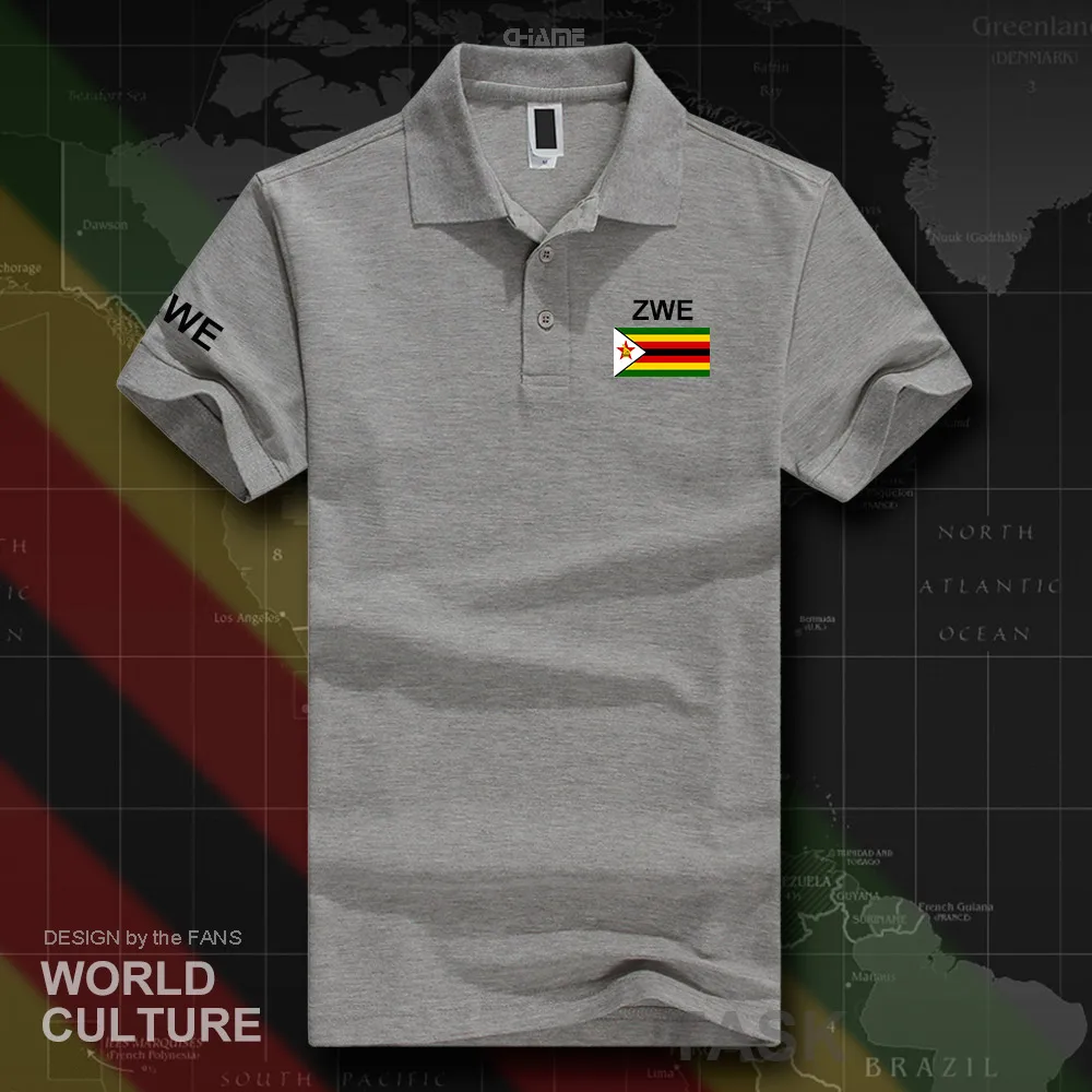 Зимбабве рубашки поло для мужчин короткий рукав белый брендов печатных для страны 2017 хлопок nation team Флаг ZWE yeZimbabwe виан