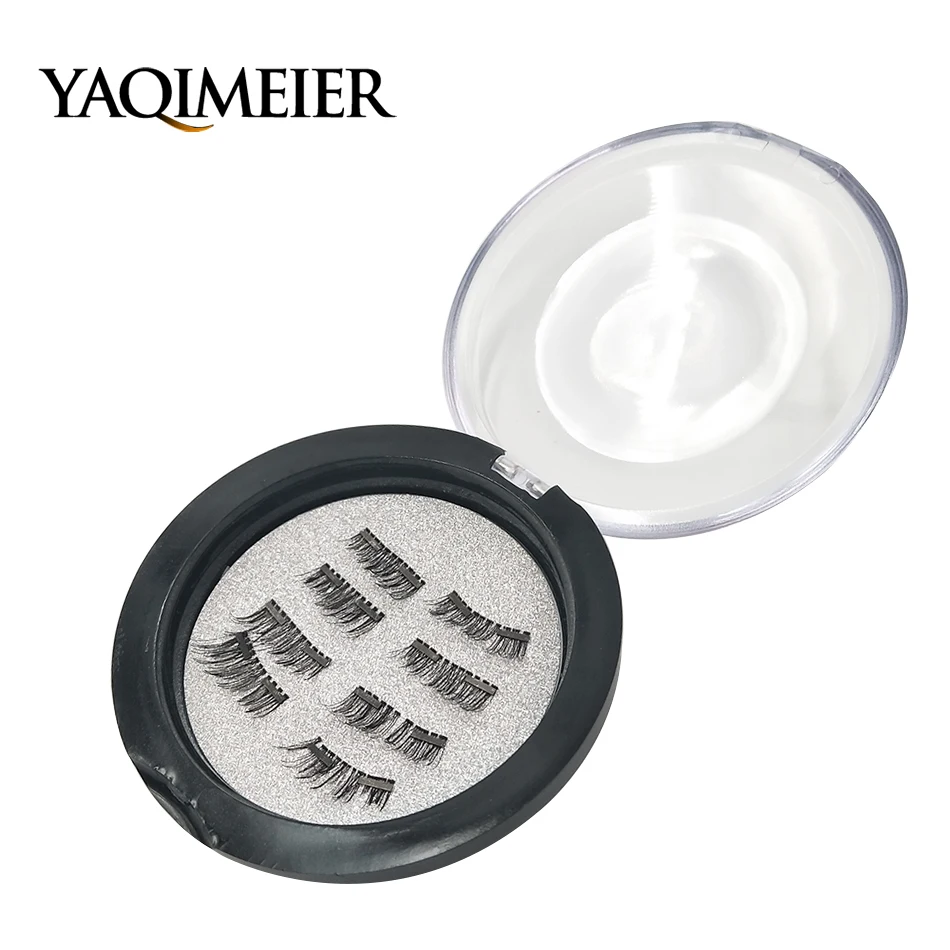 

8PCS /Box Double Magnet Strip False Eyelashes Charming 3D Magnetic Cilia Fake Lashes High Quality