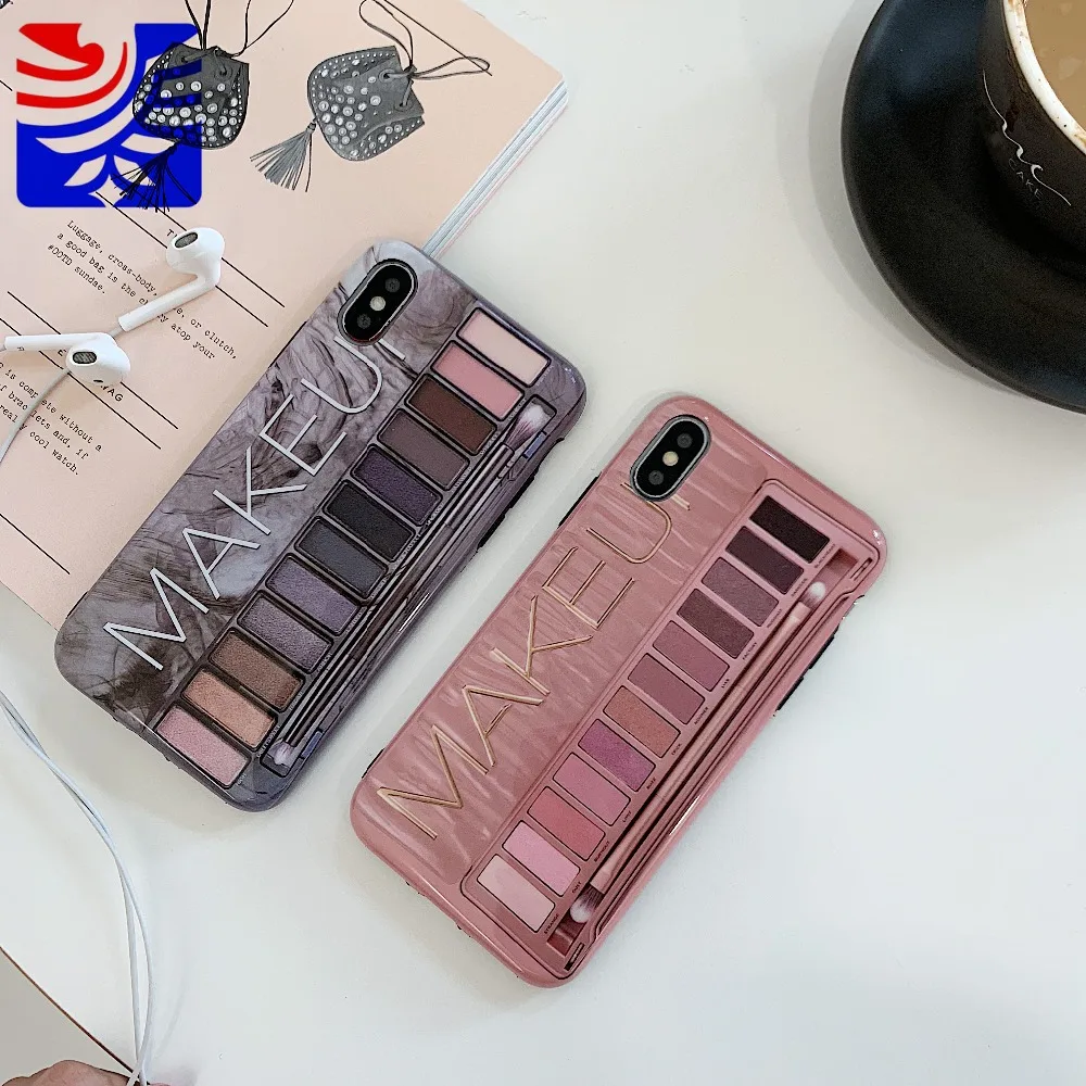 

PEIPENG Cut Pink eye shadow soft shell For iPhone 7 7Plus 6 6S 6Plus 8 8Plus X XR XS Max Fashion girl TPU Anti-fall Phone Case