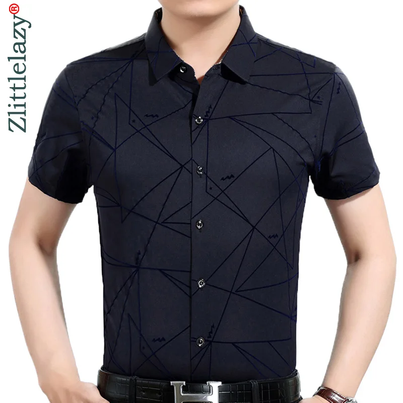 2020 Мужская модная брендовая Повседневная Деловая приталенная рубашка Camisa с