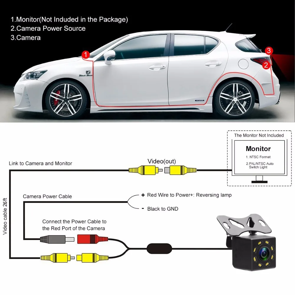 8led IR rear view camera (5)