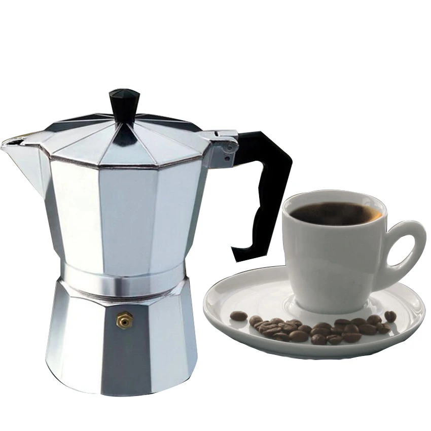 Итальянский Эспрессо кофеварка Топ Moka Cafeteira Expresso кофеварка 3cup/6cup/9cup/12cup Турецкая кофеварка для приготовления кофе на плите