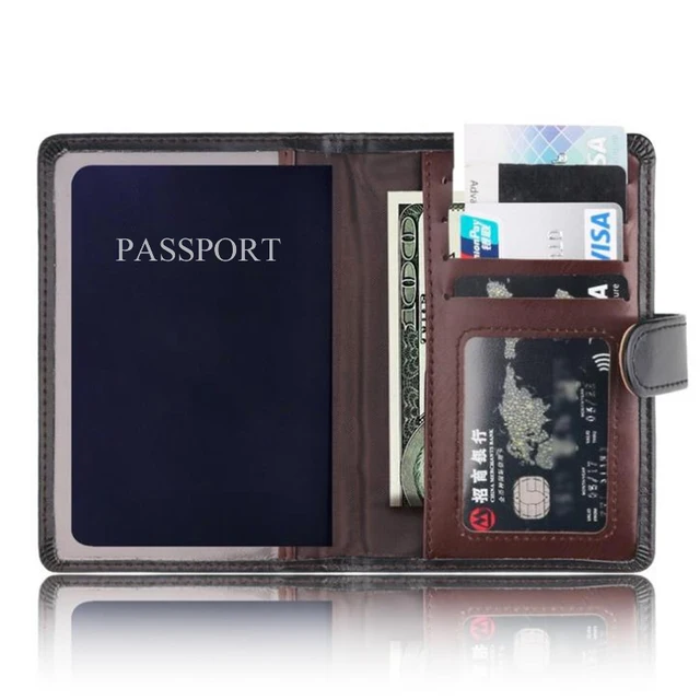 Best Offers Function PU Leather Men Passport Card Holder Travel Accessories Pass Port Cover Storage Organizer ID Wallet Case Busines Credit