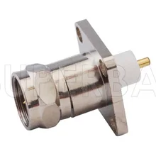 Superbat10 шт. РЧ разъем F 4 отверстия разъём для настенного крепления мужской с удлиненный диэлектрик и припоя